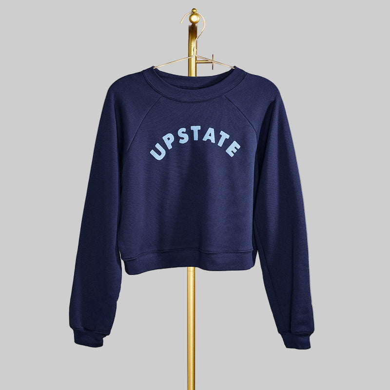 Women's Upstate Arch Crop Crewneck - Navy/Allure
