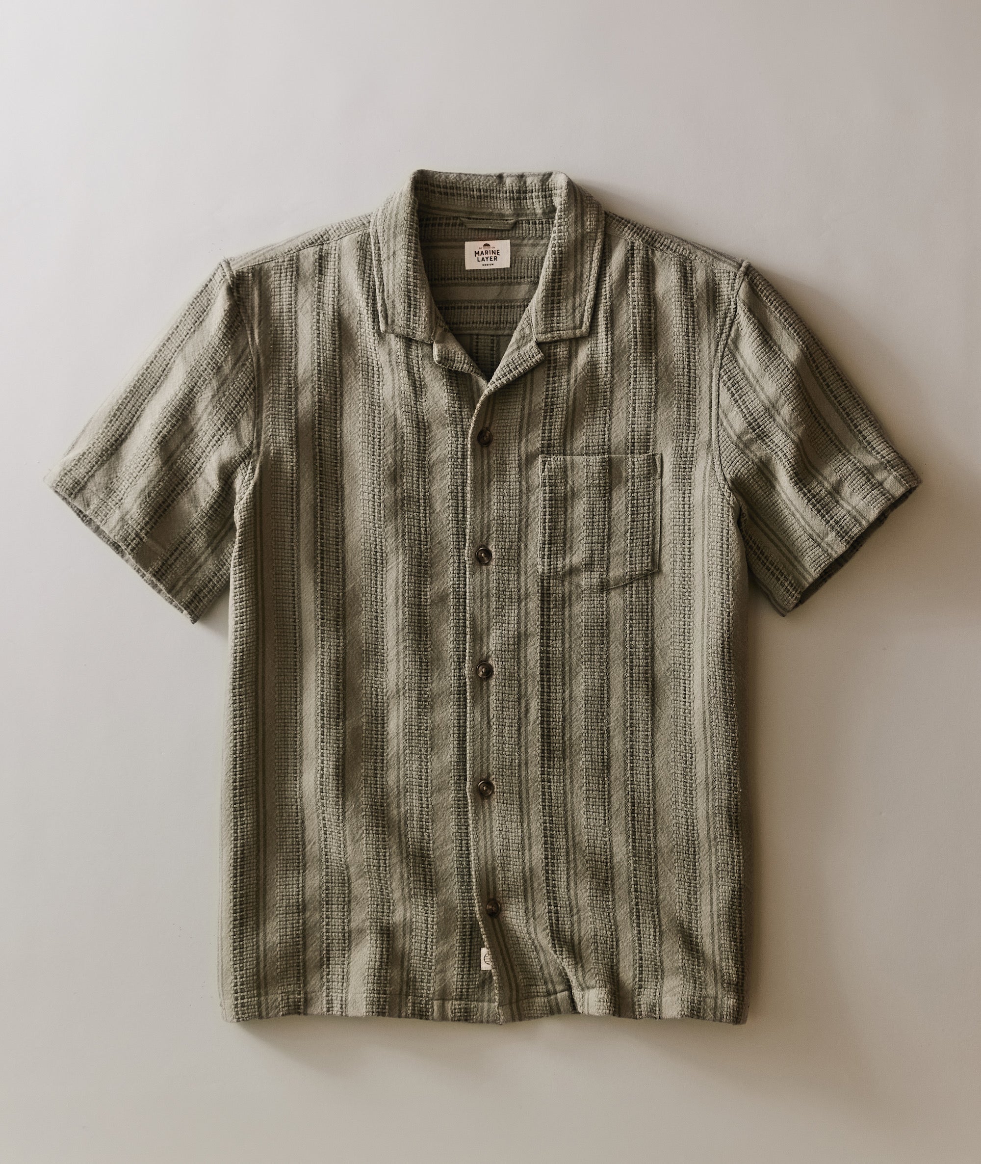 Marine Layer Dobby Resort Shirt - Olive