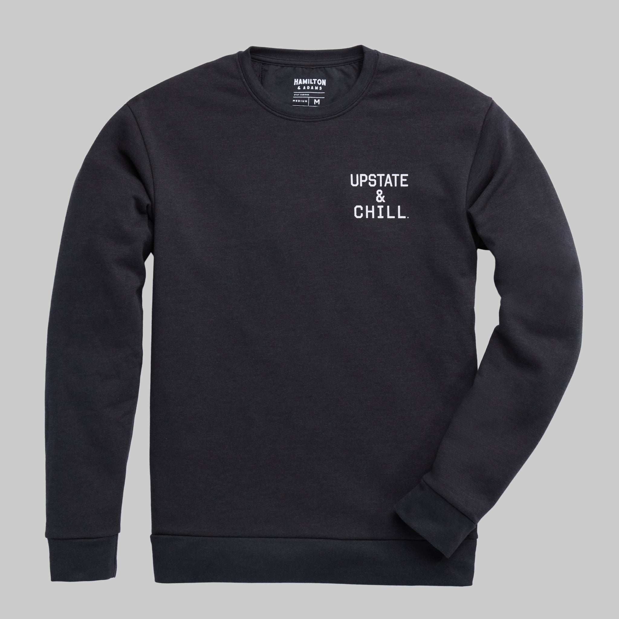 The Heart: Upstate & Chill® Crewneck - Heathered Black