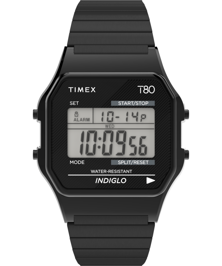 Timex T80 34mm Stainless Steel Expansion Band Watch - Black Timex T80 34mm Stainless Steel Expansion Band Watch - Black
