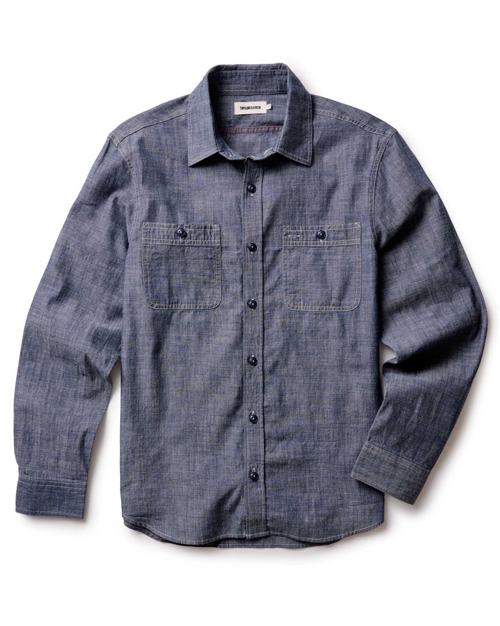 The Foundry Shirt in Rinsed Indigo Chambray - S - 38 - Taylor Stitch The Foundry Shirt in Rinsed Indigo Chambray - S - 38 - Taylor Stitch