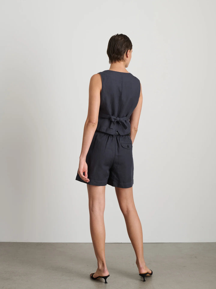 Pleated Short in Twill