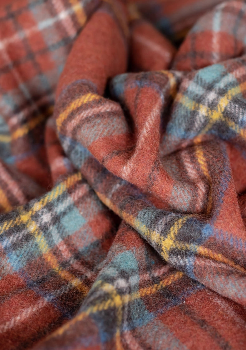 Recycled Wool Blanket in Stewart Royal Antique Tartan