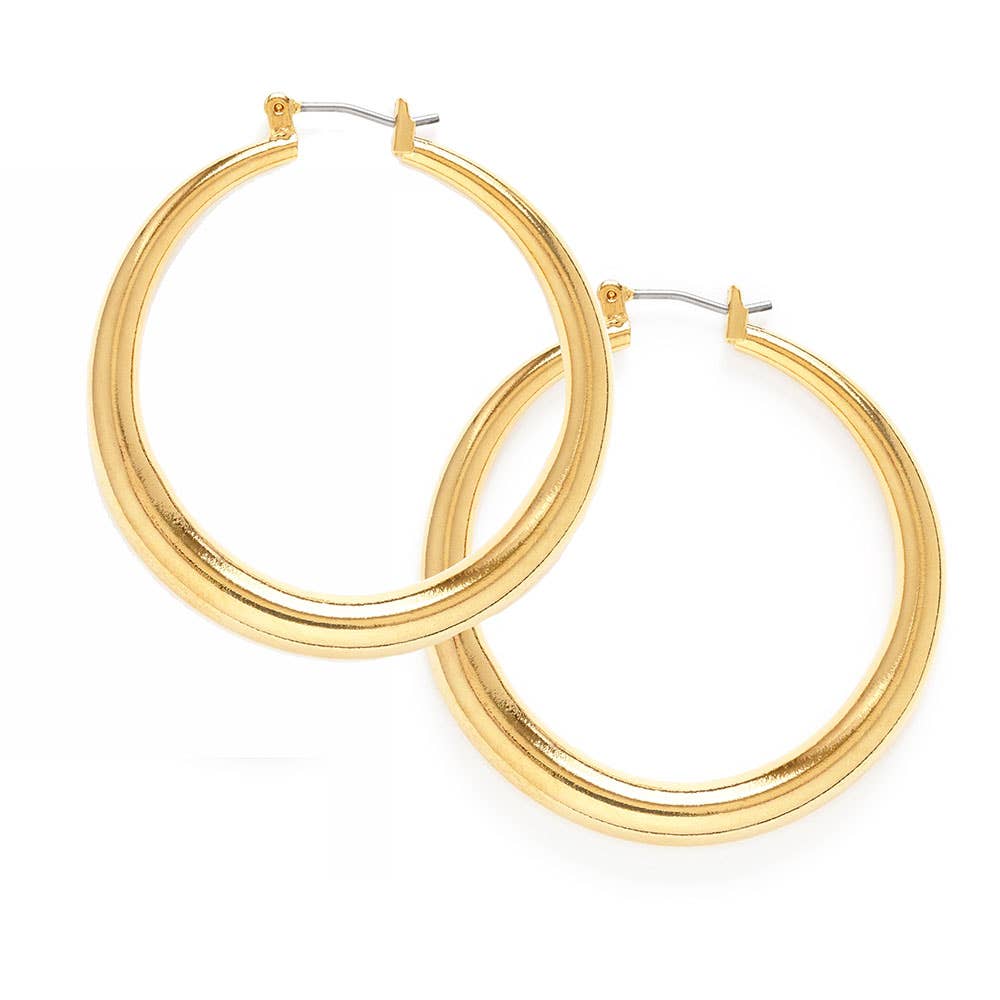 Large Maria Hoops: Gold
