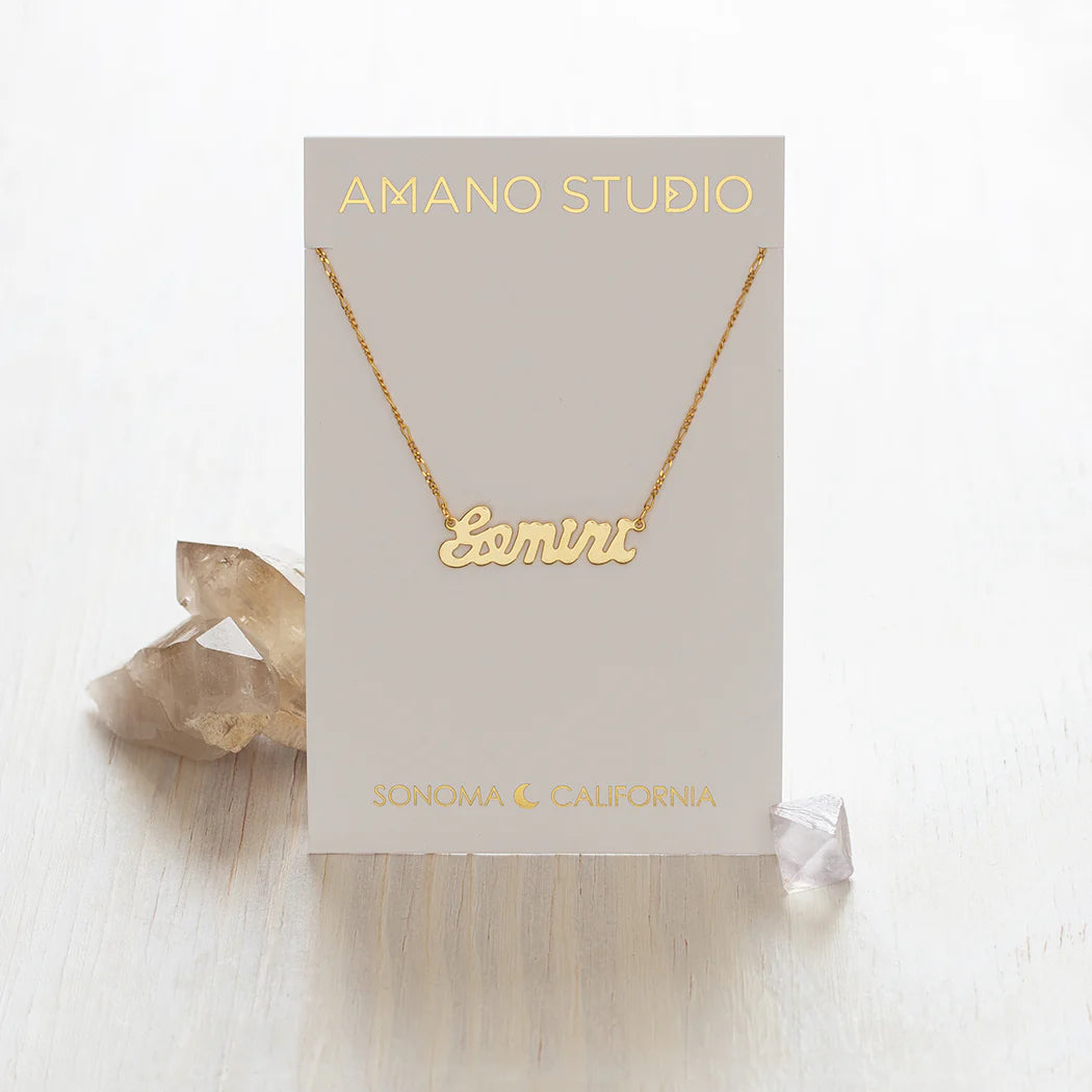 Zodiac Script Necklace- Gemini