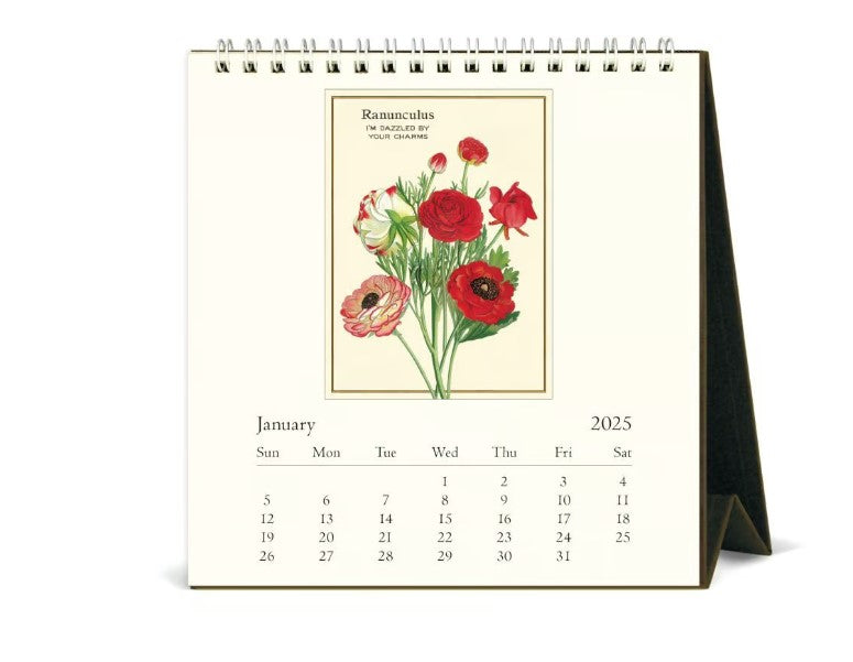 Language of Flowers 2025 Desk Calendar