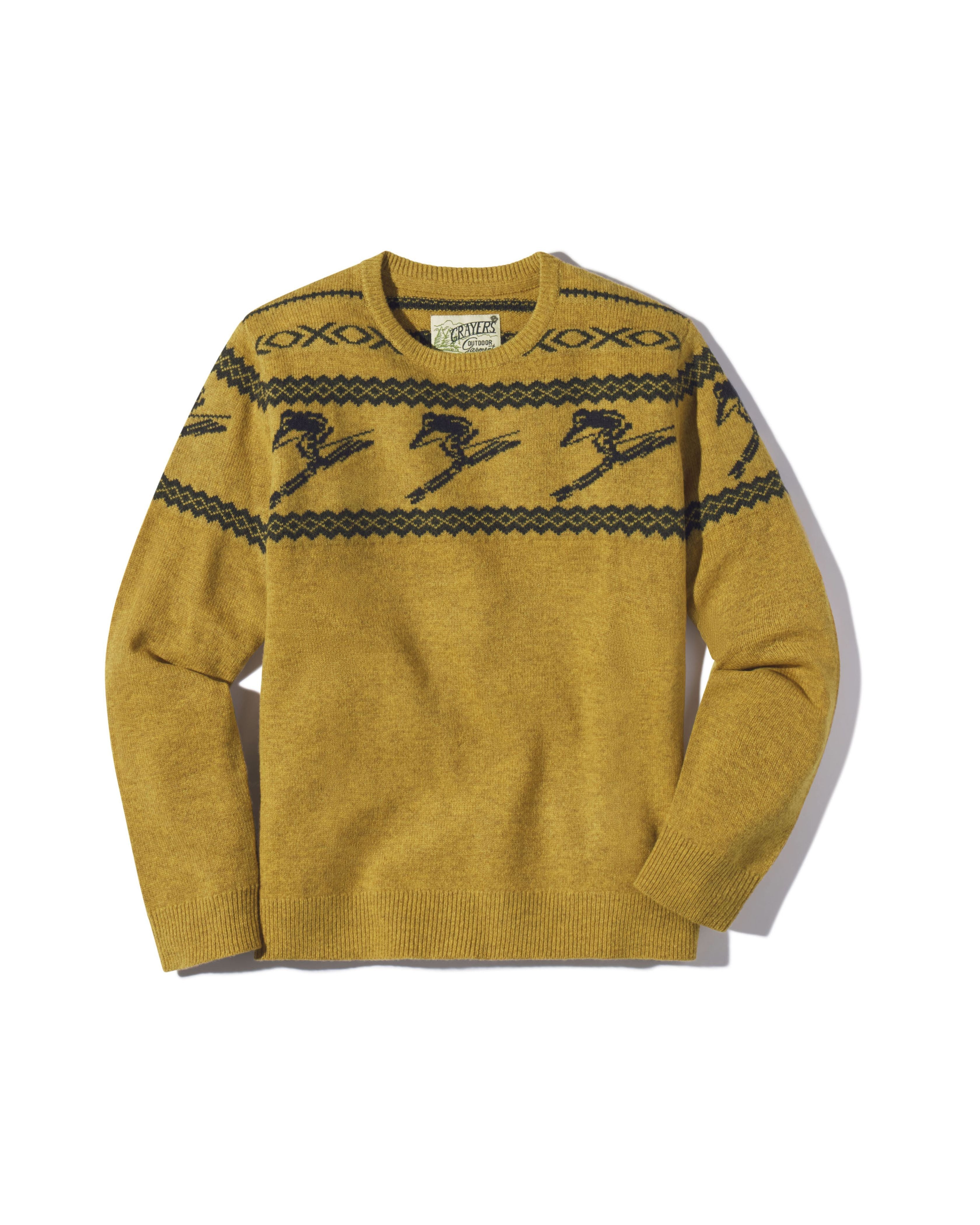 Retro Ski Sweater - Mustard