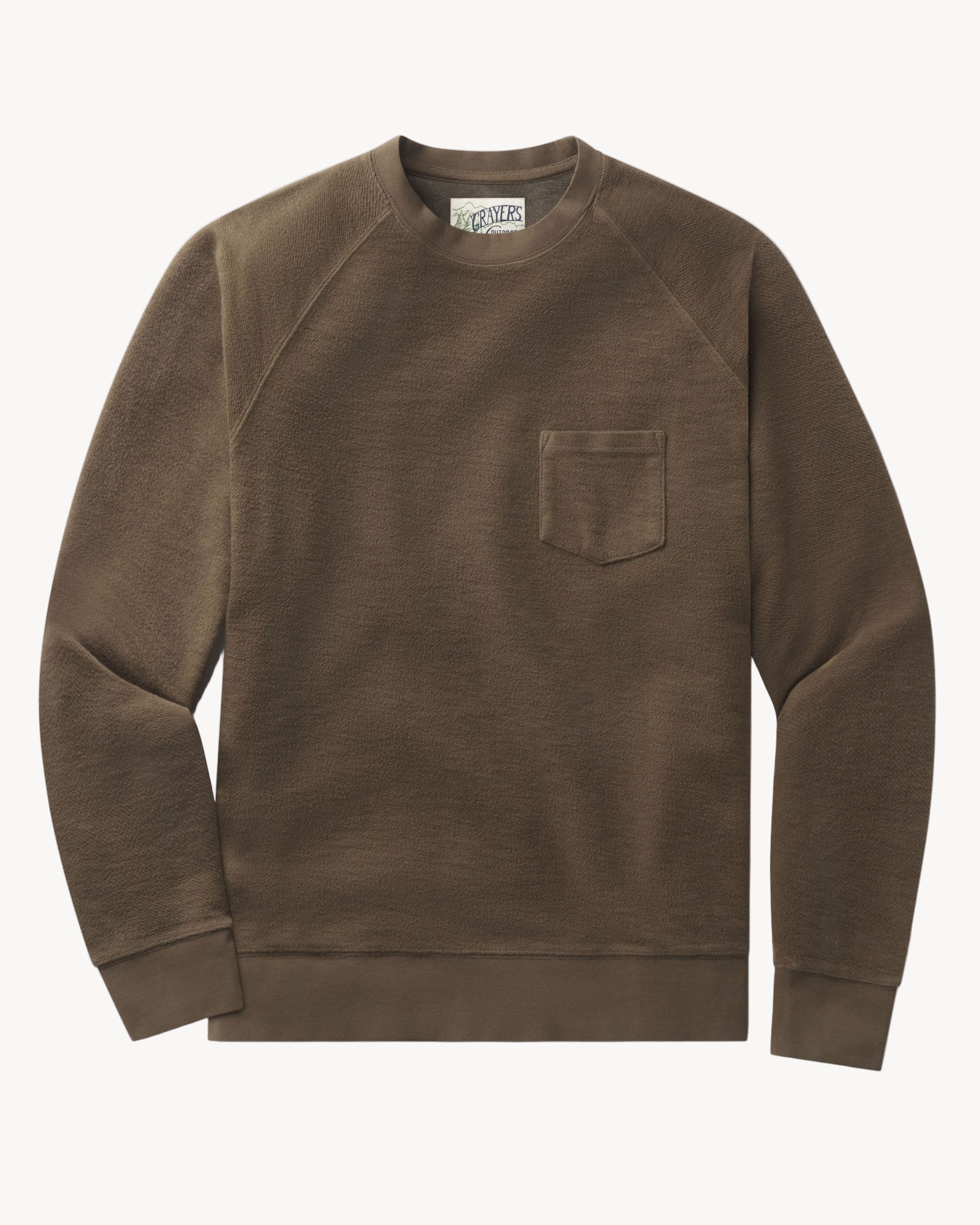 Dunlop Reverse Fleece Crew Neck - Moss