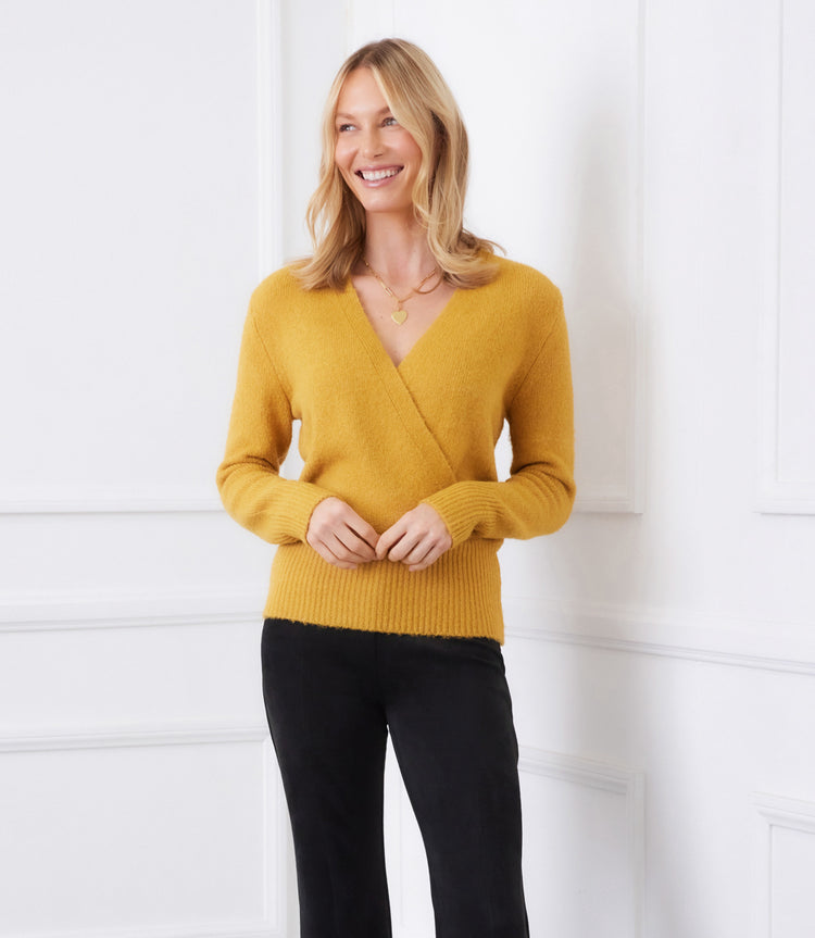 Wrap Sweater - Gold