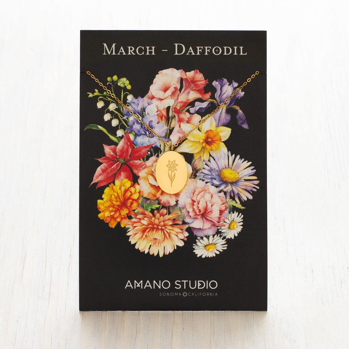 Birth Flower Necklace Series - March/Daffodil