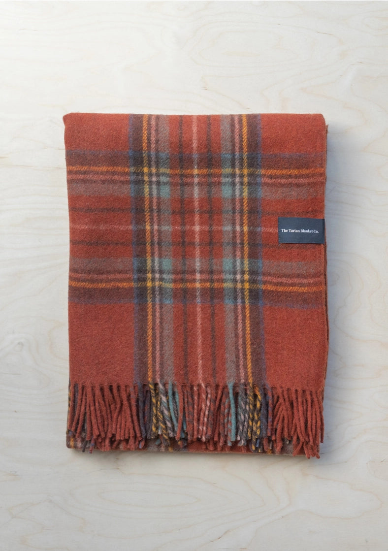 Recycled Wool Blanket in Stewart Royal Antique Tartan