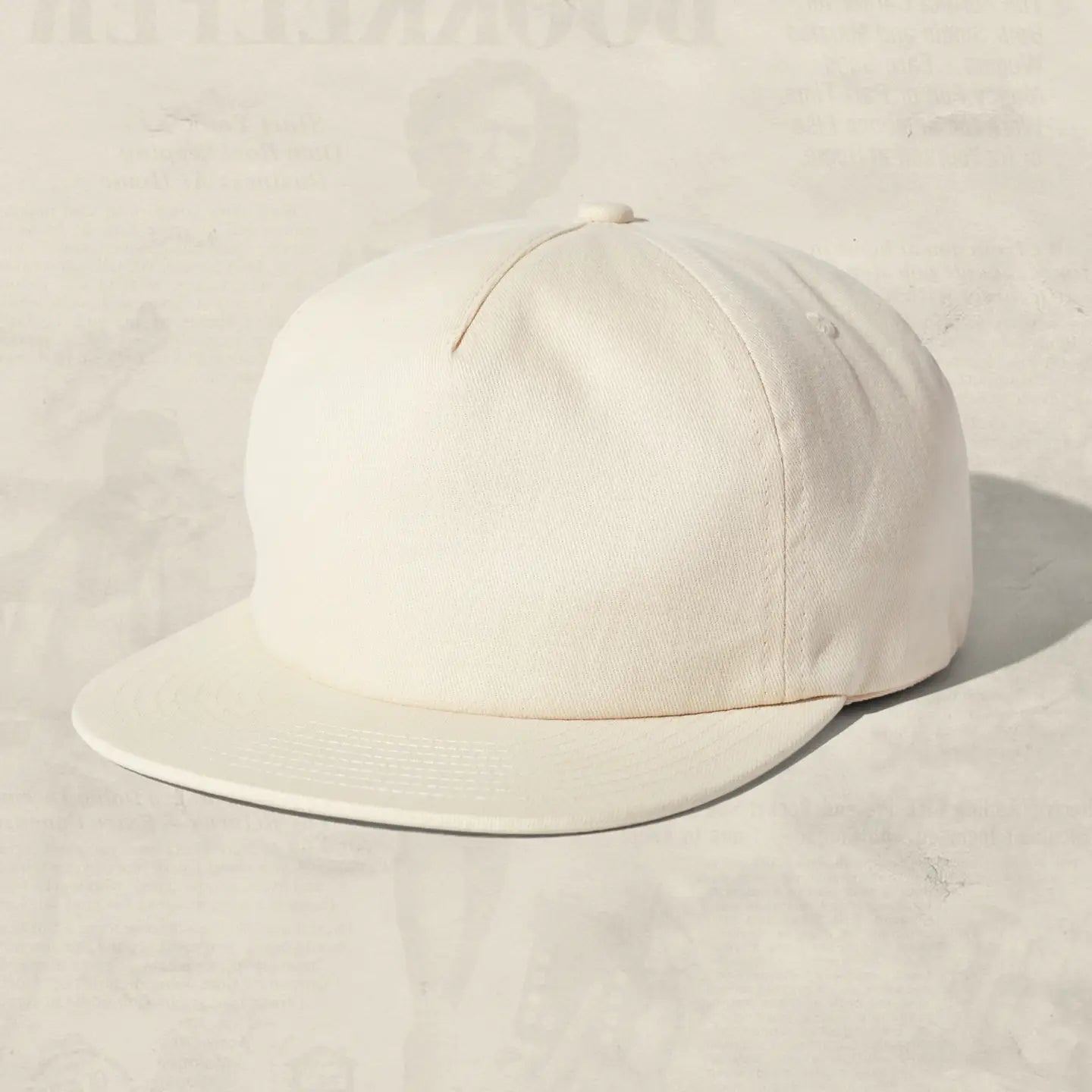 Brushed Cotton Field Trip Snapback - Eggshell