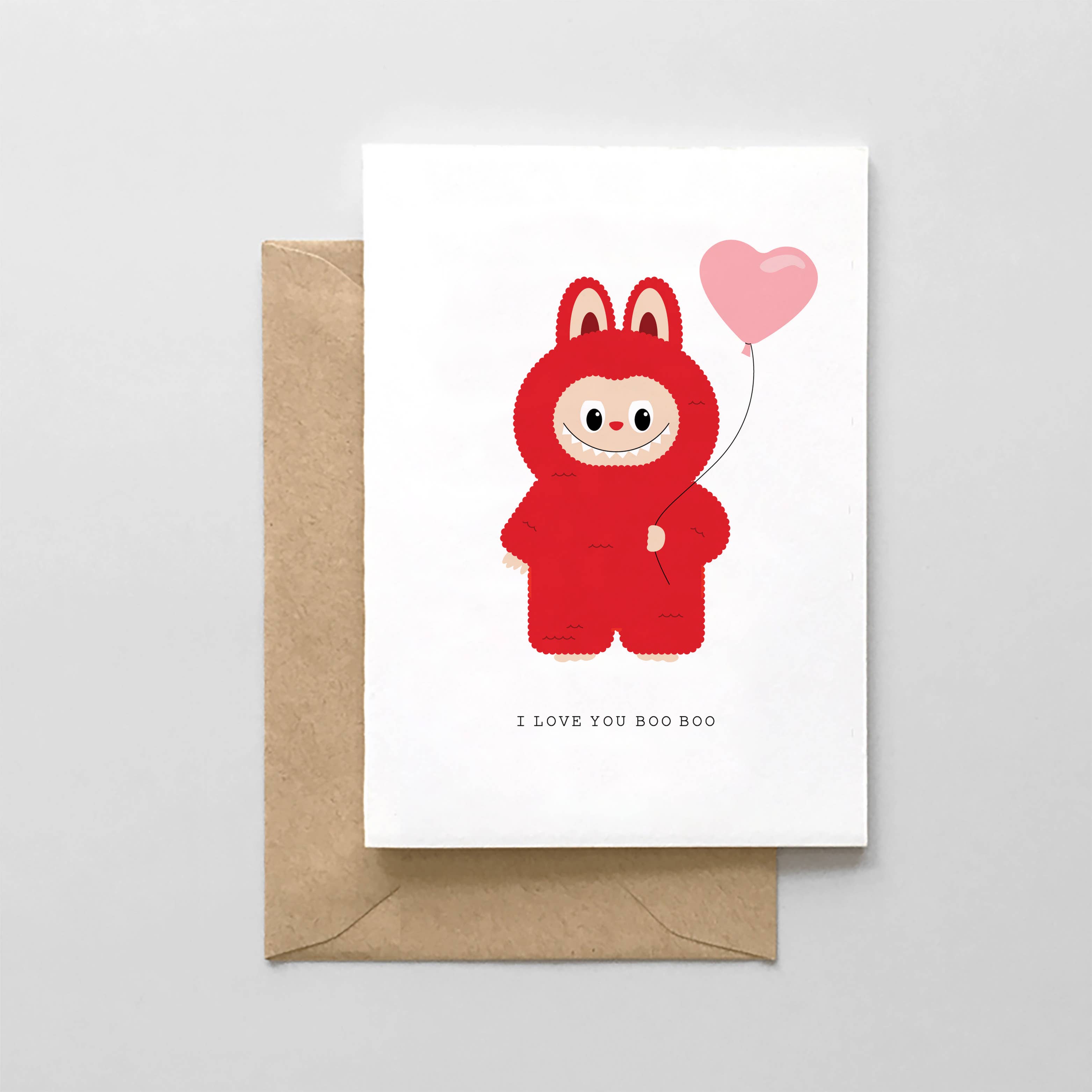 I Love You Boo Boo (RED) - Valentine's Day Card