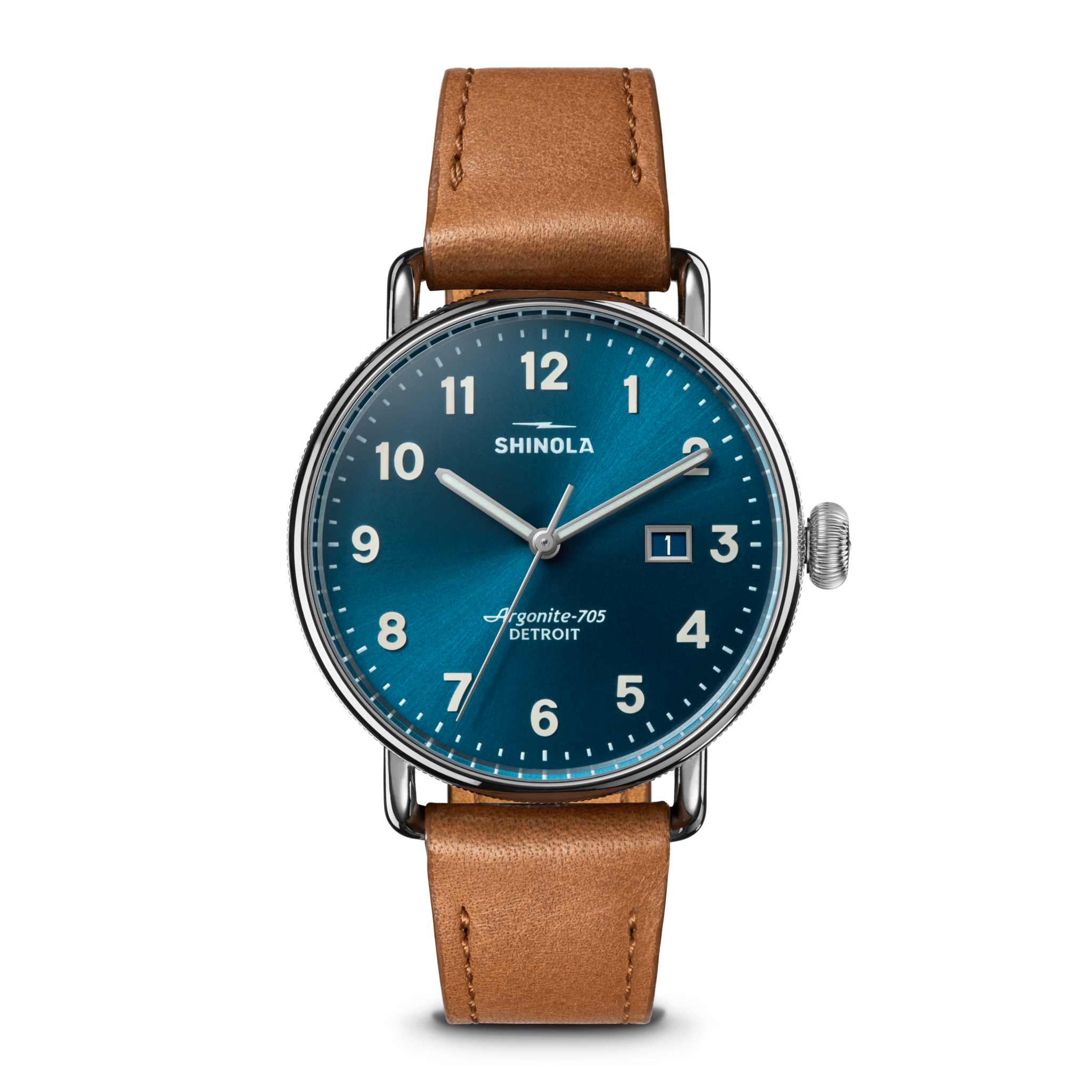 Canfield Watch - 38mm Tan/Blue