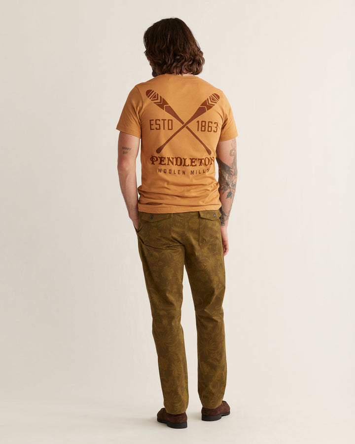 Paddle Graphic Tee in Toast/Brown
