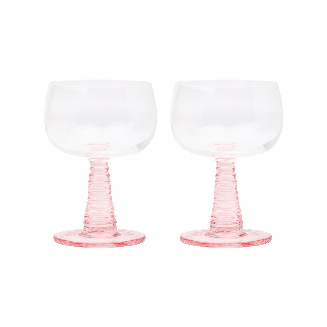 Romy Set of 2 Wine Glasses - Blush