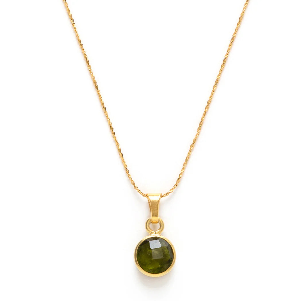 August Birthstone Necklace- Peridot