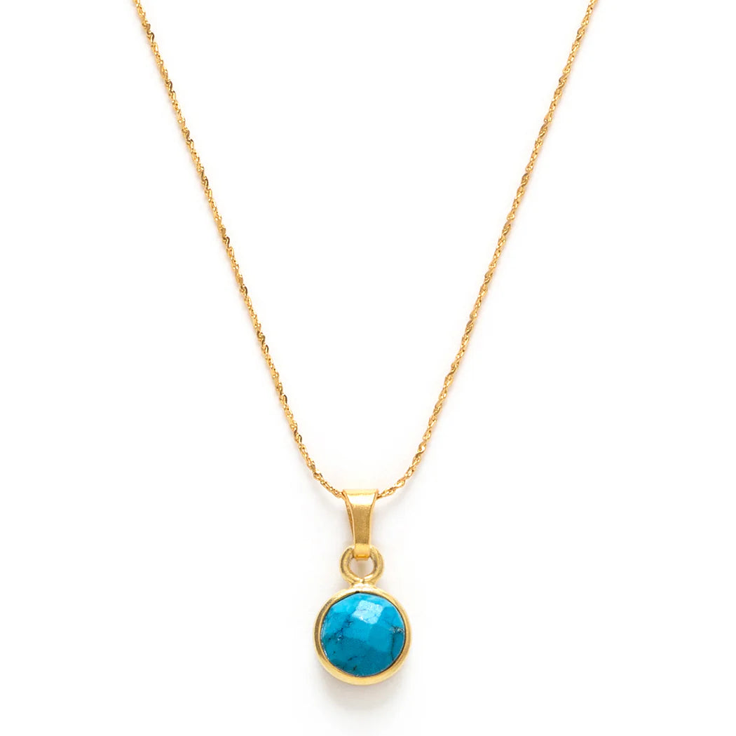 December Birthstone Necklace-Turquoise