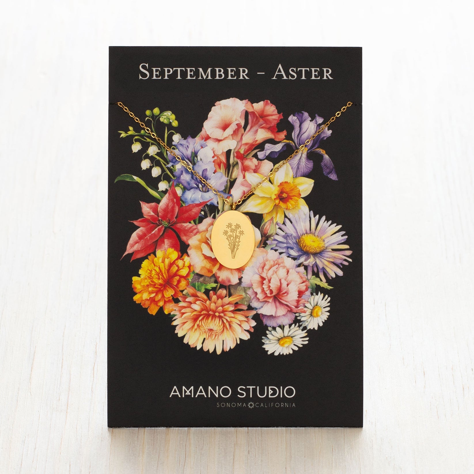 Birth Flower Necklace Series - September/Aster