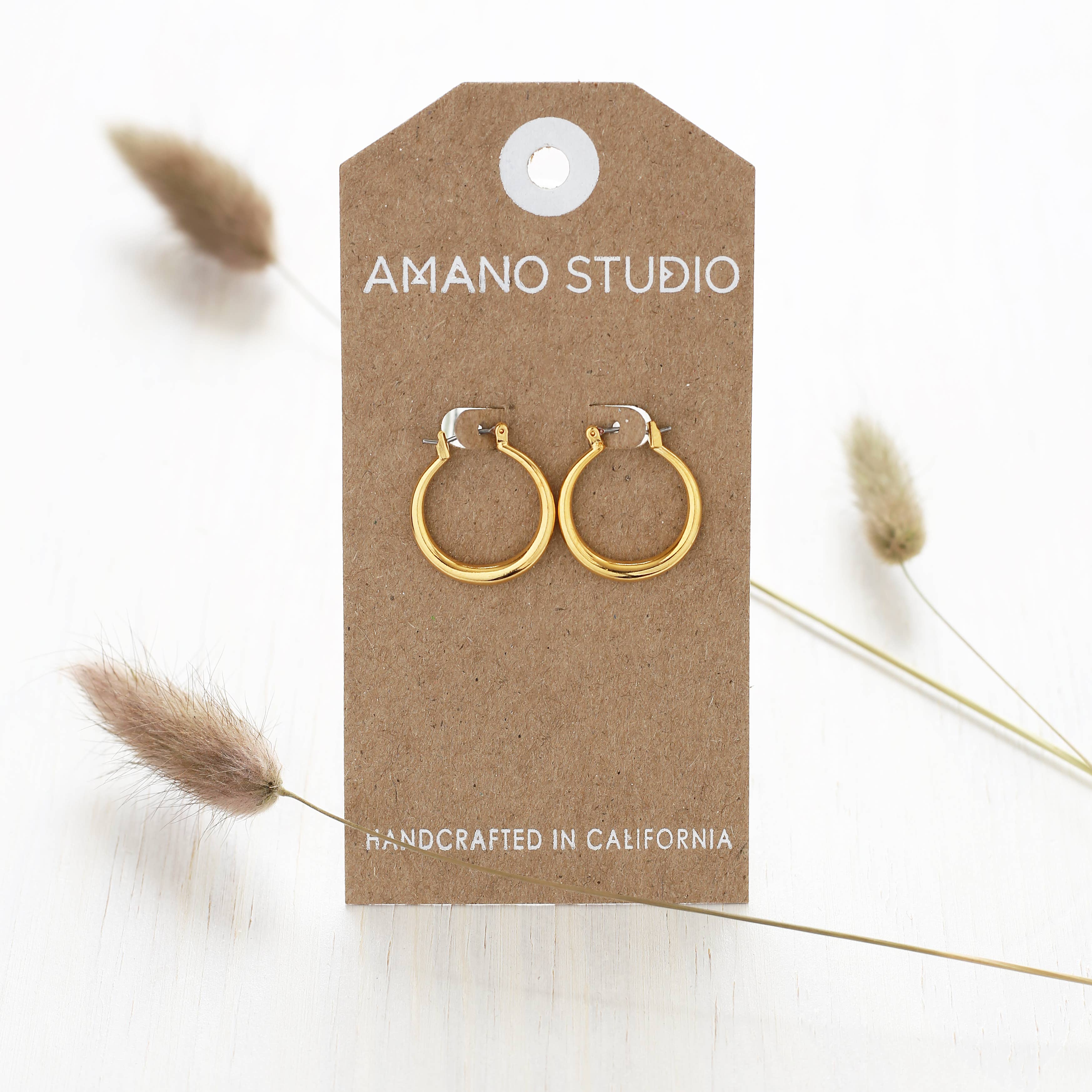 Small Maria Hoop Earrings: Gold