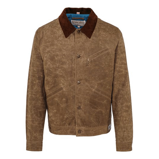 Waxed Cotton Mechanic Jacket - Brown