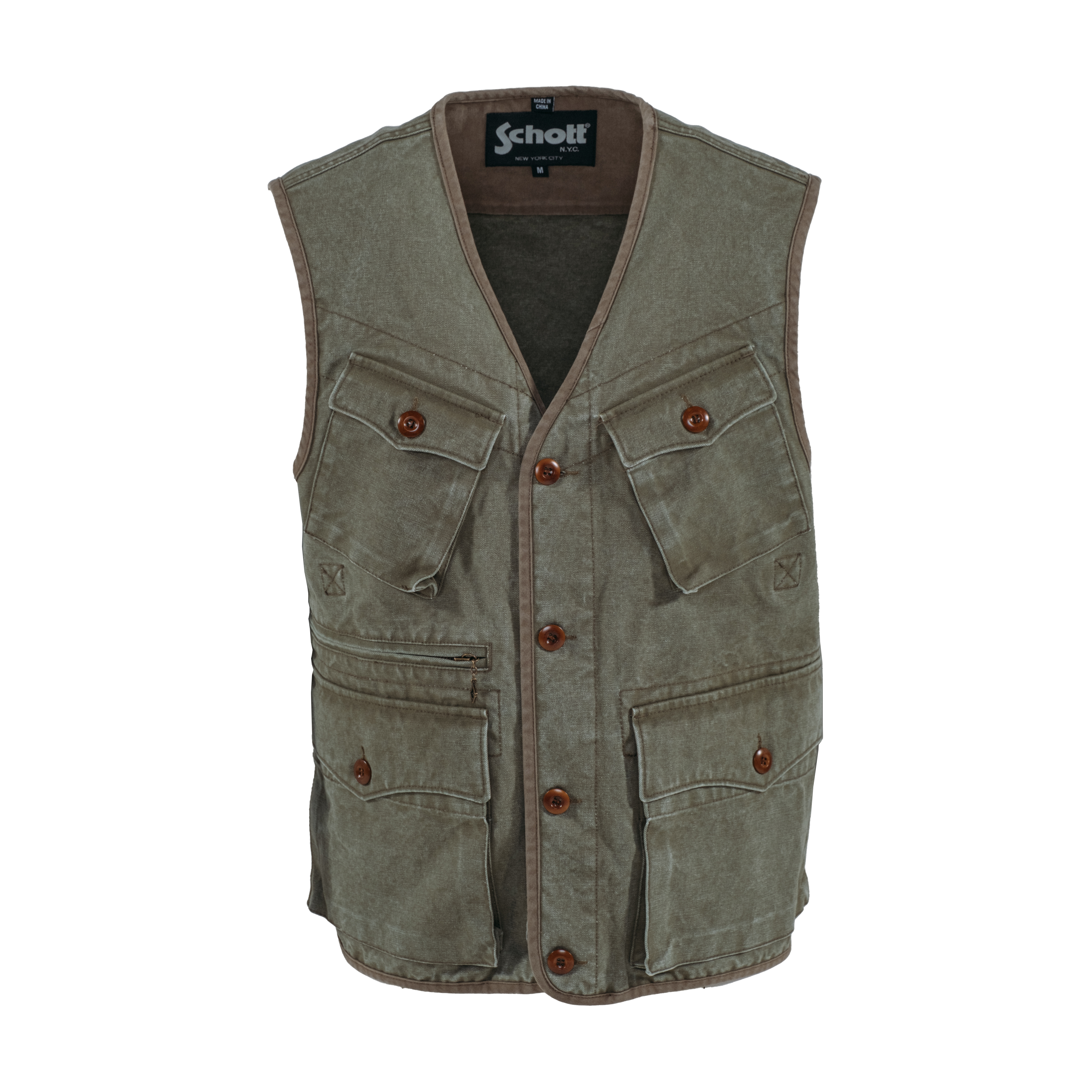 Canvas Utility Vest - Olive