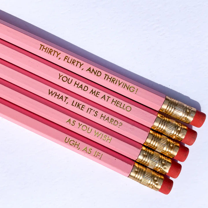 Rom-Com Pencil Pack - Pink & Gold
