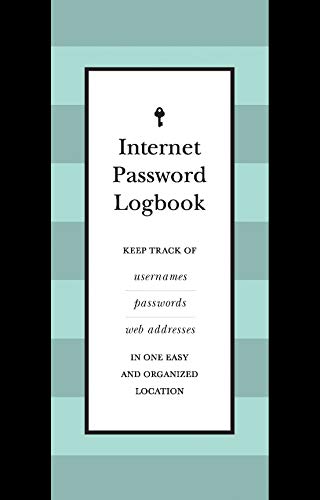 Internet Password Logbook - Black Leatherette