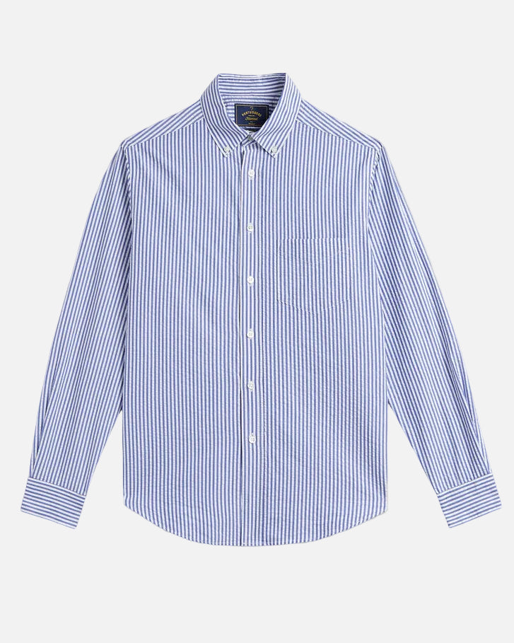 Atlantico Stripe Long Sleeve Shirt - Blue