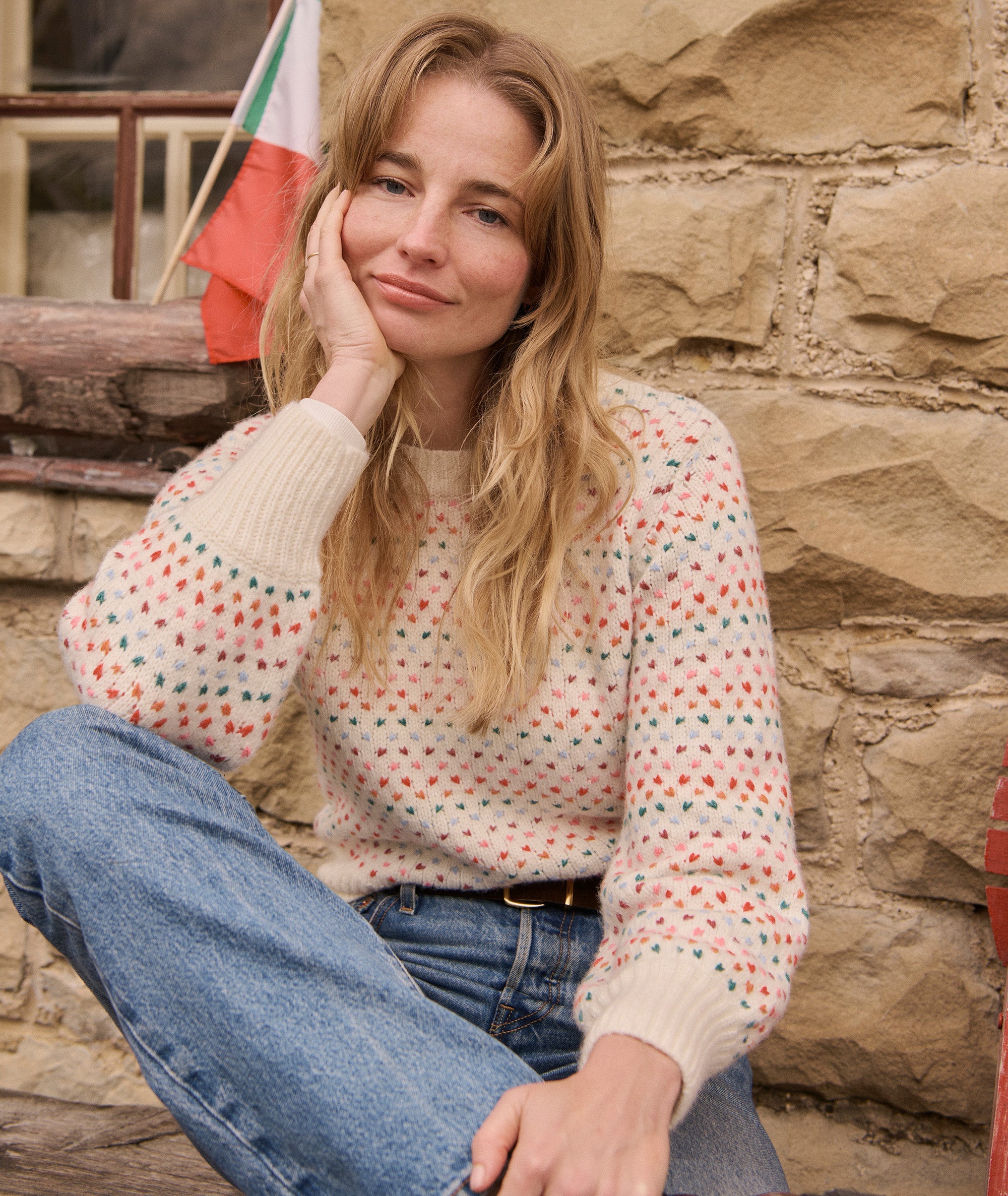 Alma Crewneck Sweater - Rainbow