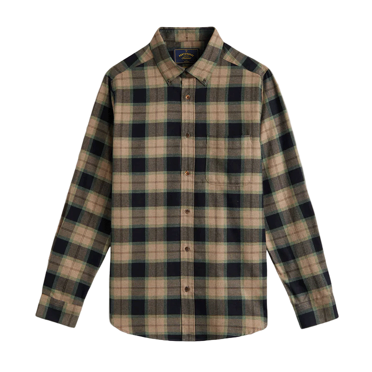 The Bass Long Sleeve Shirt - Blue/Brown