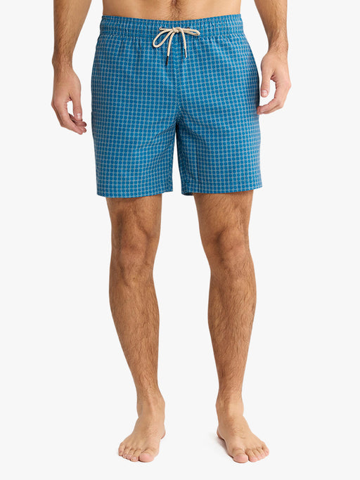 Bayberry Trunk - Teal Sea Geo