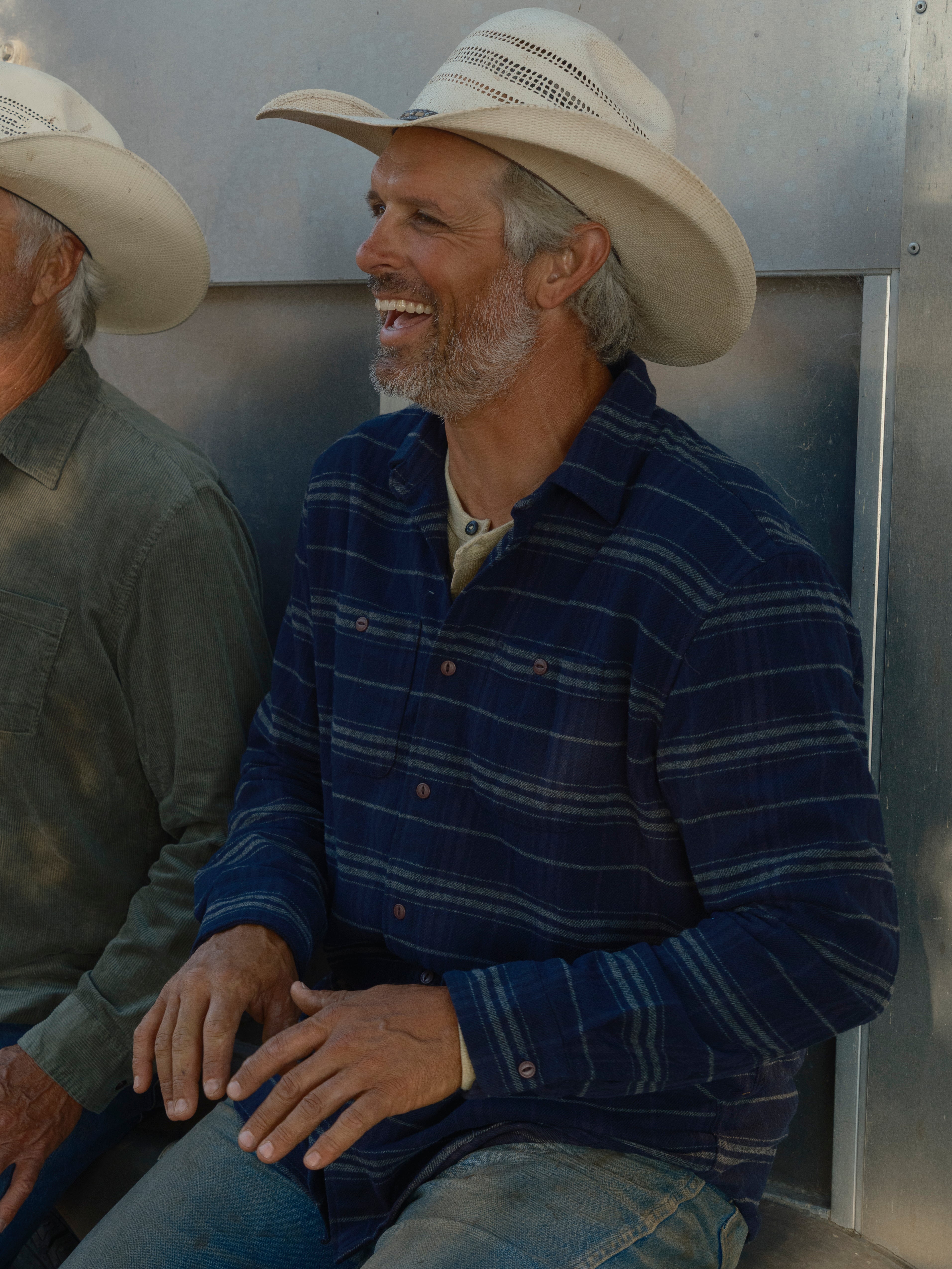 Colorado Midweight Flannel - Navy Stripe