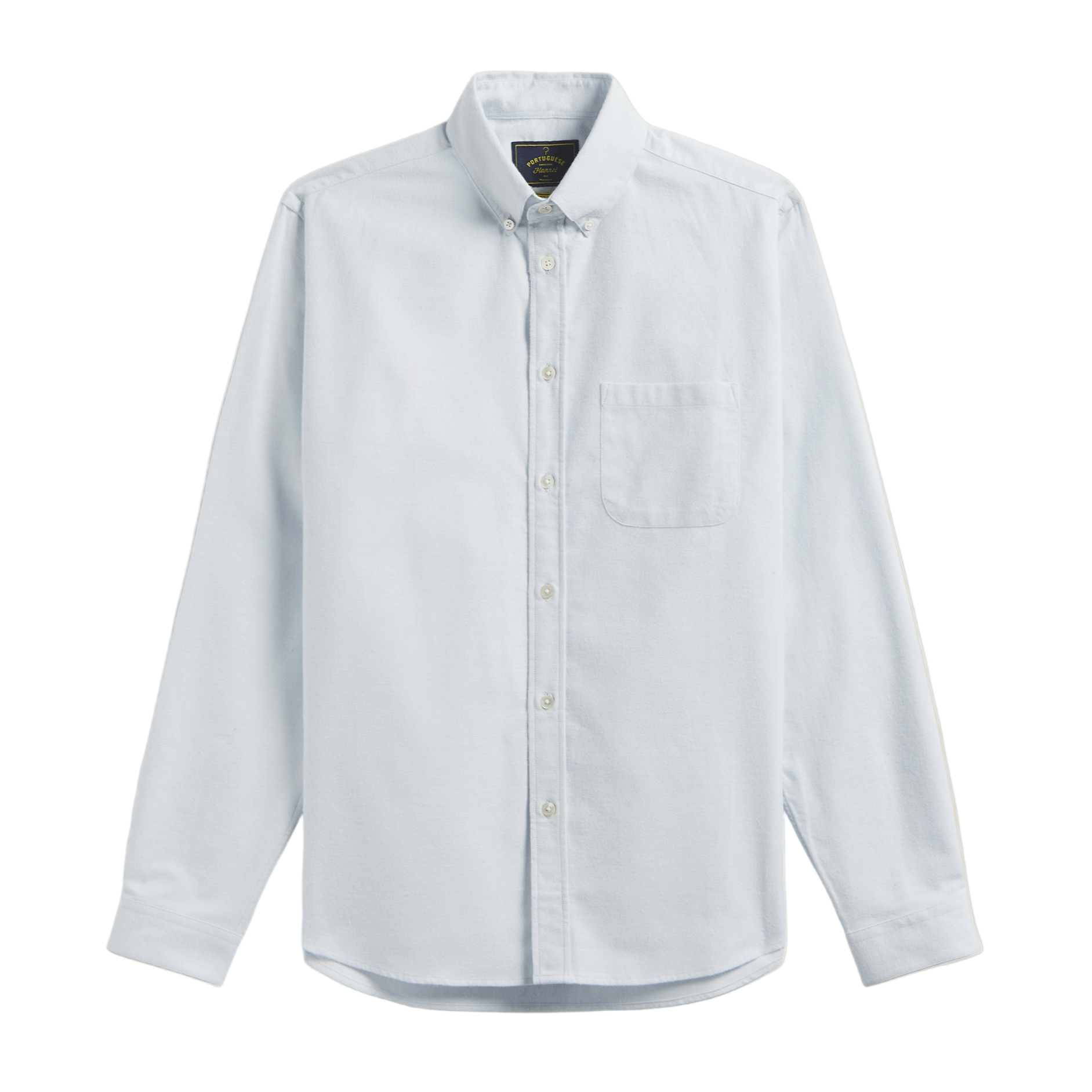 Brushed Oxford Long Sleeve Shirt - Blue