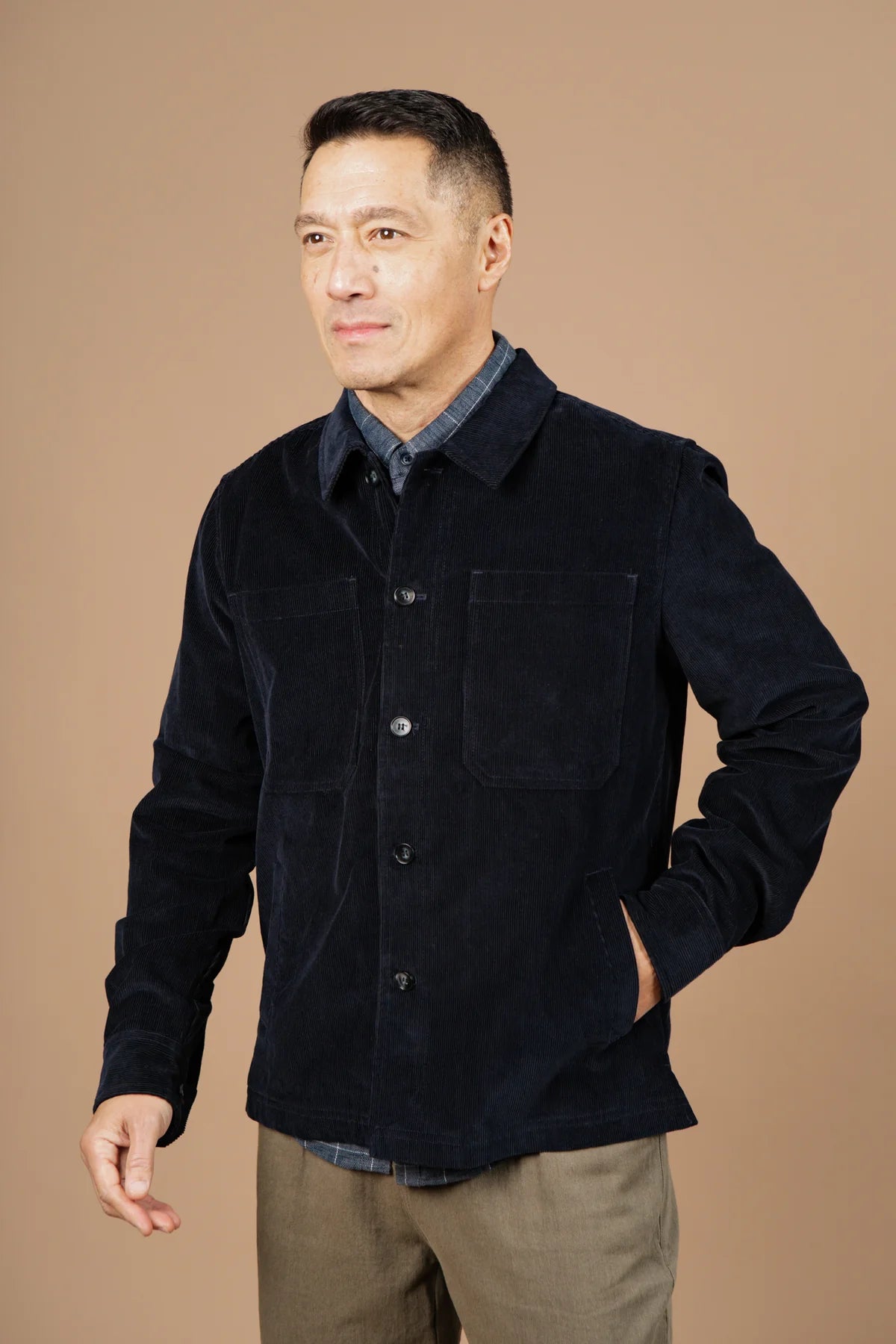 Banks Shirt Jacket - Midnight Blue Corduroy