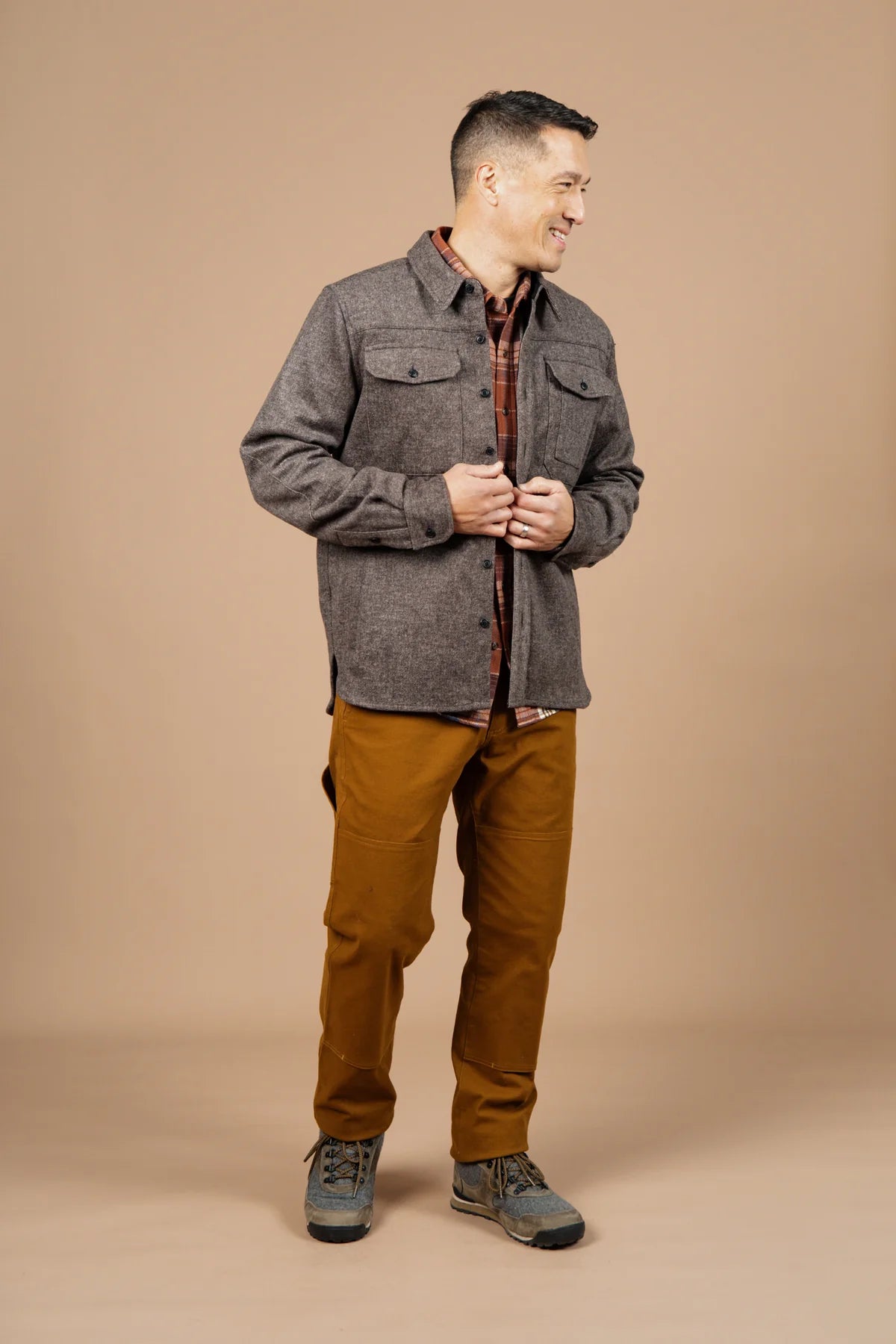 Fielding Shirt Jacket - Walnut Twill