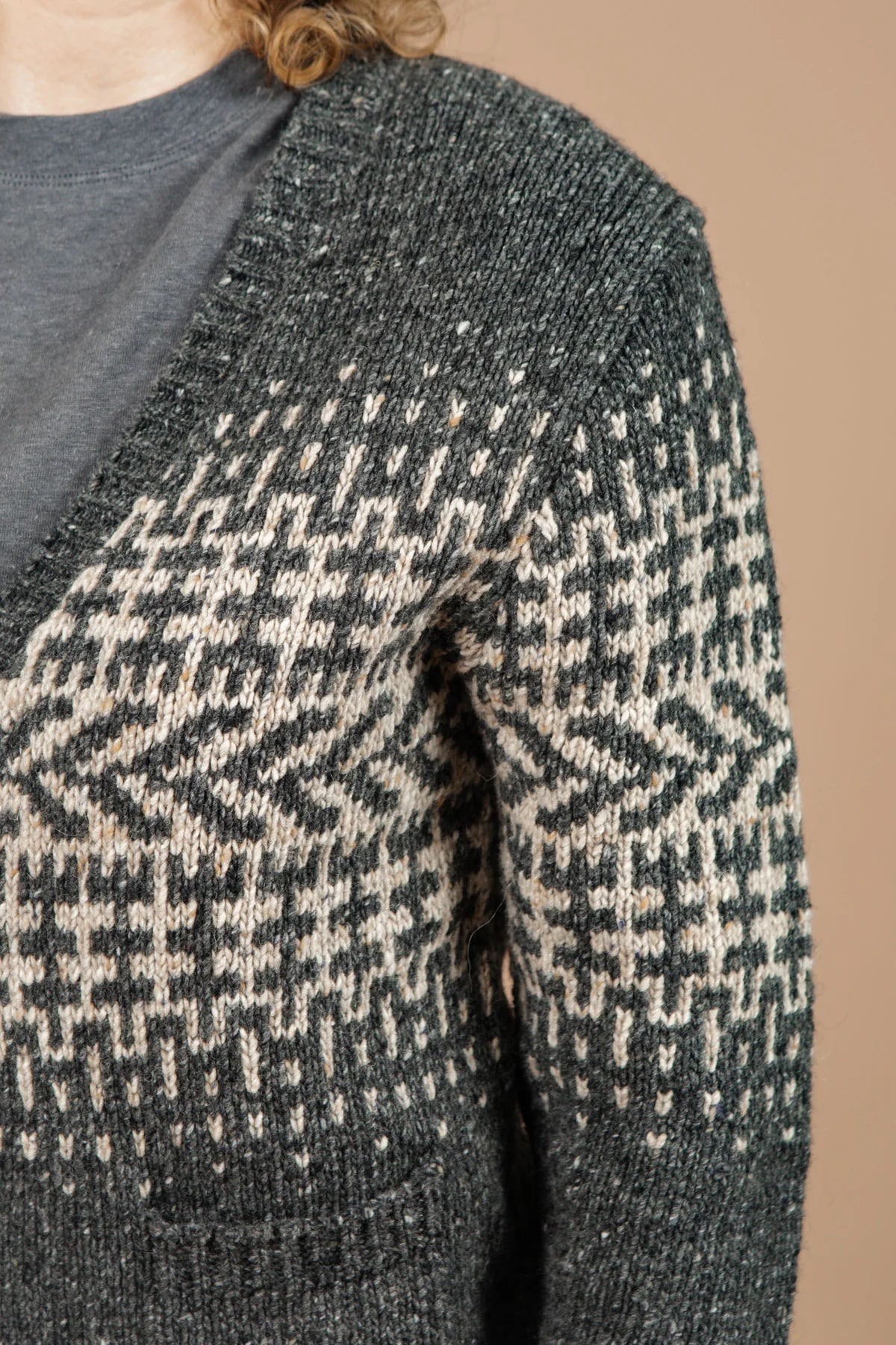 Norwick Cardigan - Charcoal Multi