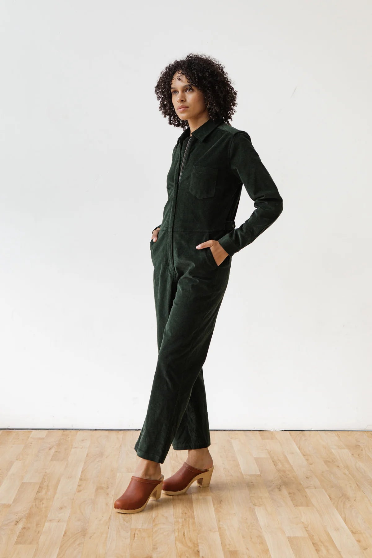 Faye Jumpsuit - Deep Pine Pinwale