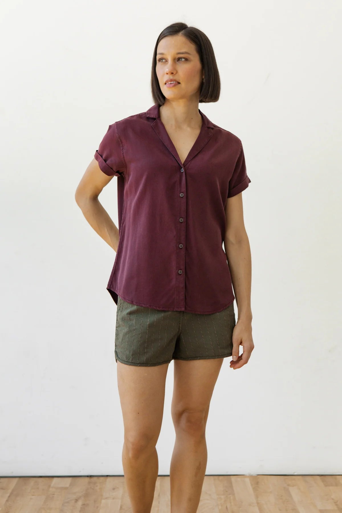 Innes Shirt -Burgundy