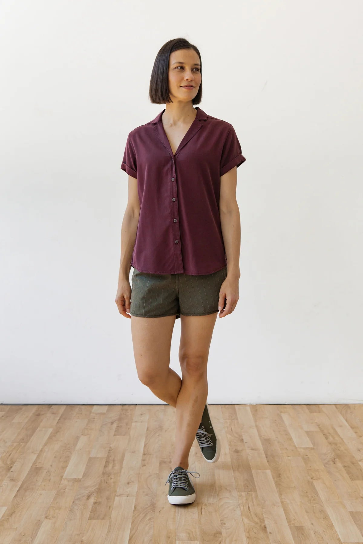 Innes Shirt -Burgundy