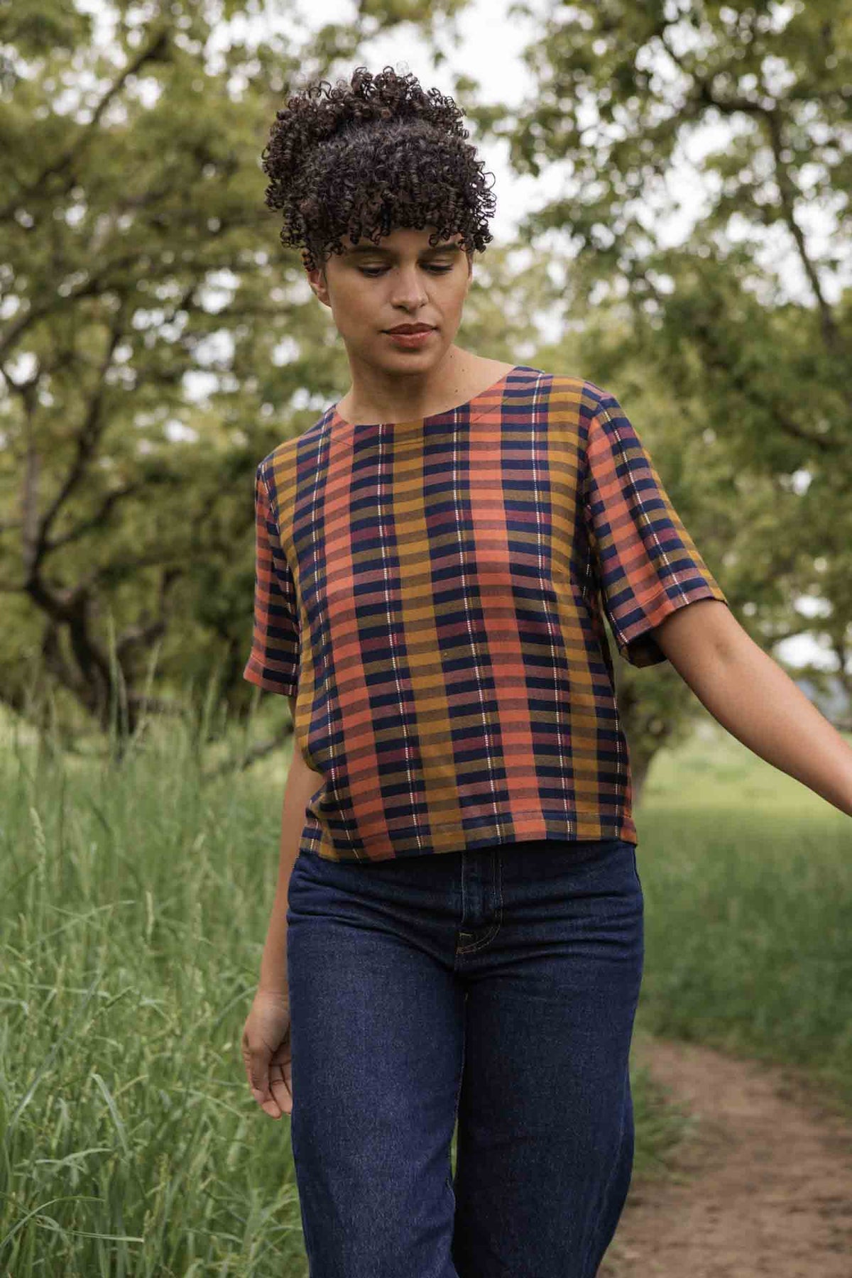 Leona Shirt - Alpenglow Stripe
