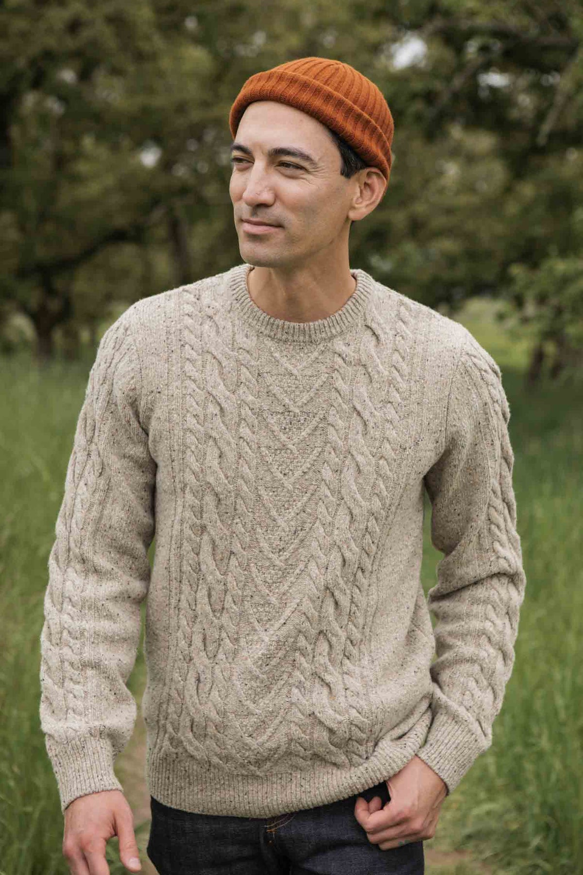 Ludlow Sweater - Flecked Oatmeal