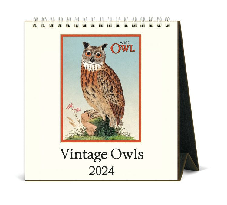 Vintage Owls Desk Calendar