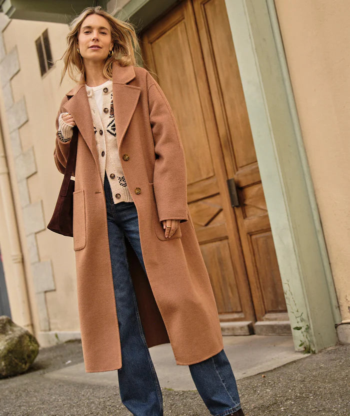 Colette Longline Coat - Camel