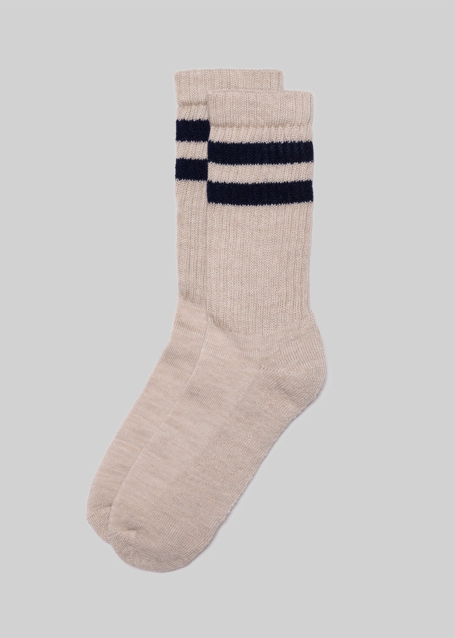 The Merino Double Stripe Sock - Tan
