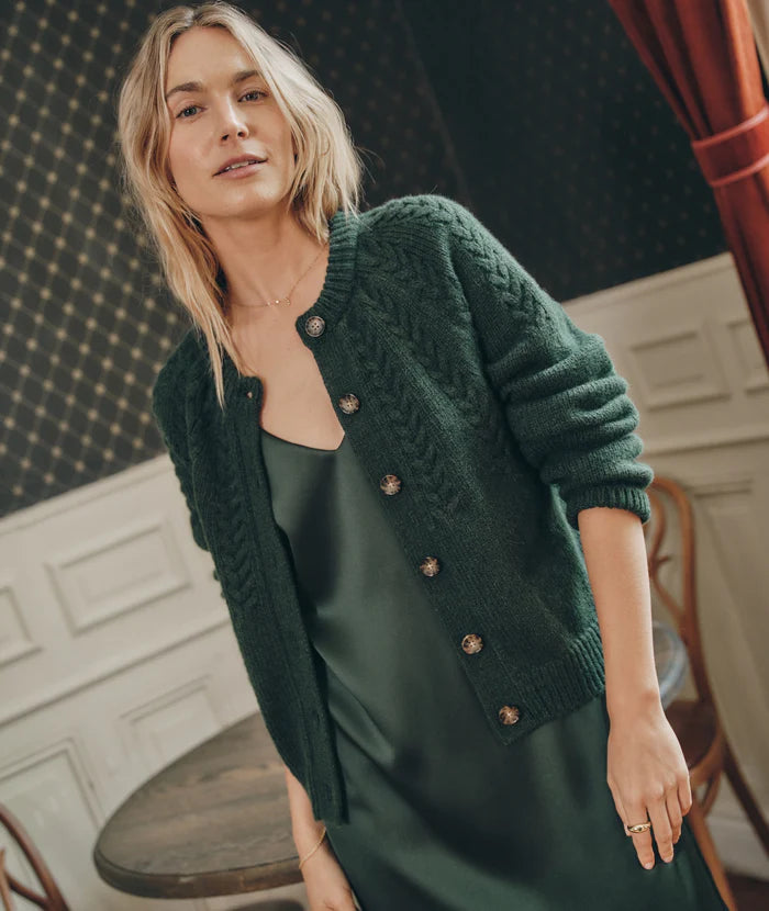 Everly Cable Cardigan - Green Gables