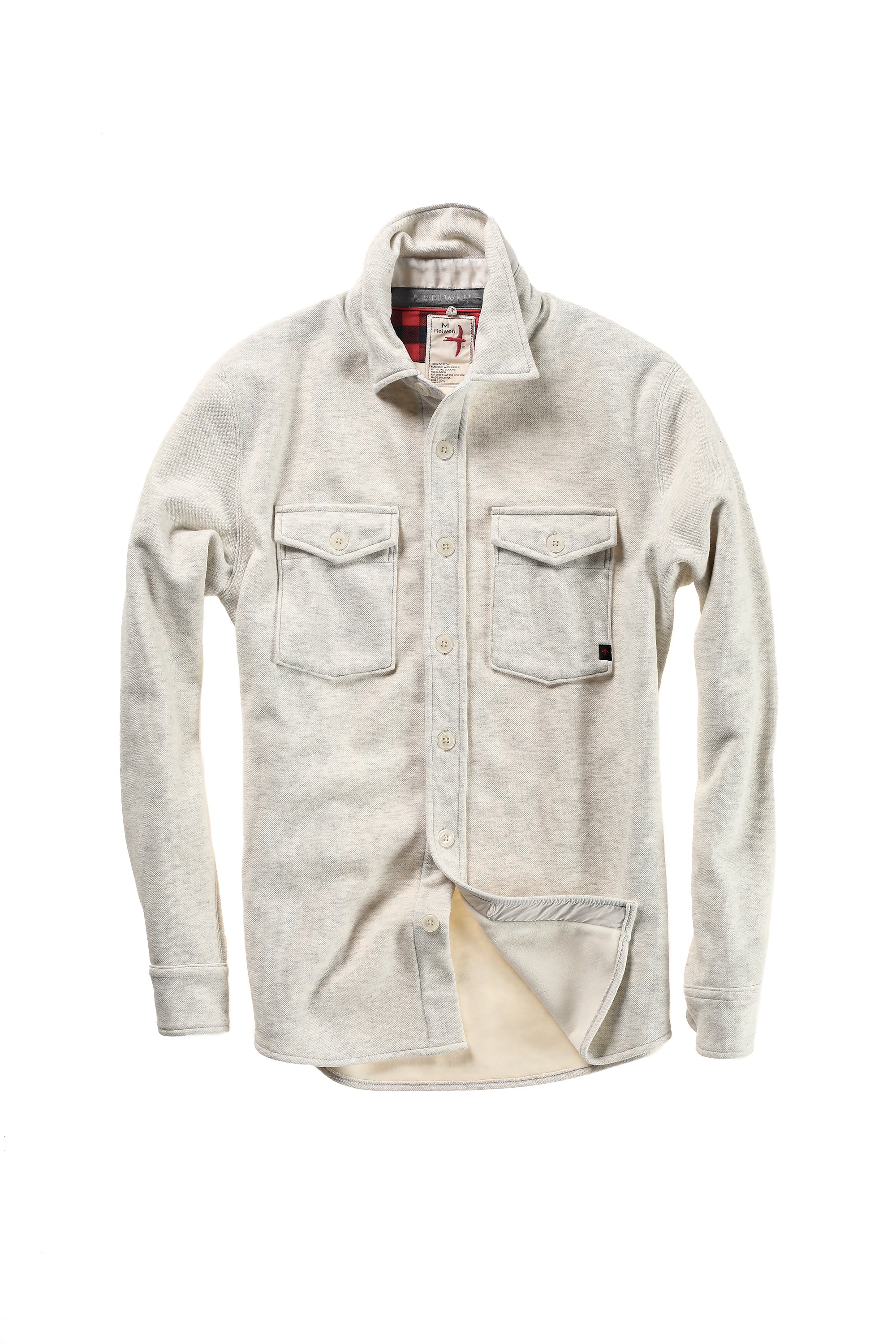 Pique Fleece Work Shirt - Chalk Heather