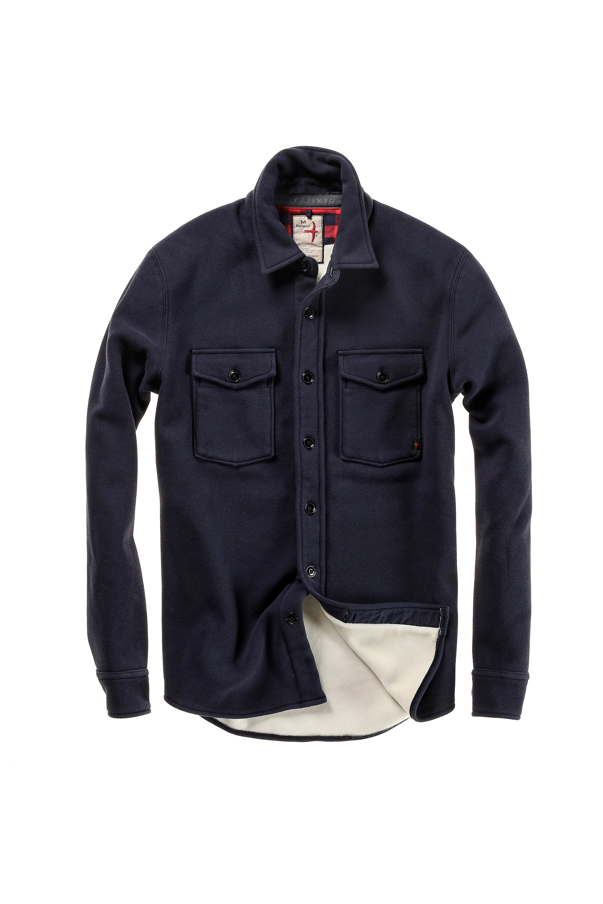 Pique Fleece Work Shirt - Navy