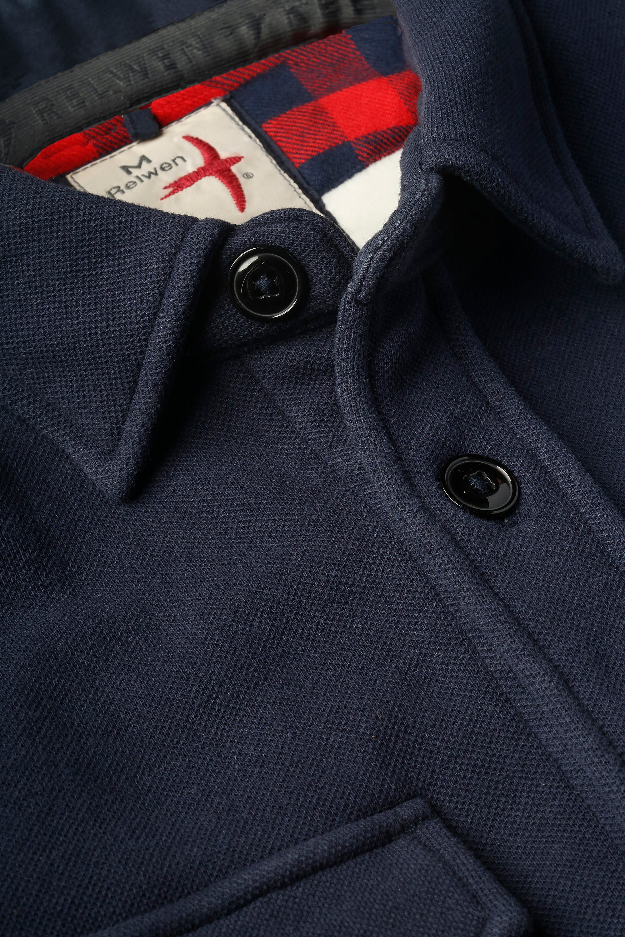 Pique Fleece Work Shirt - Navy