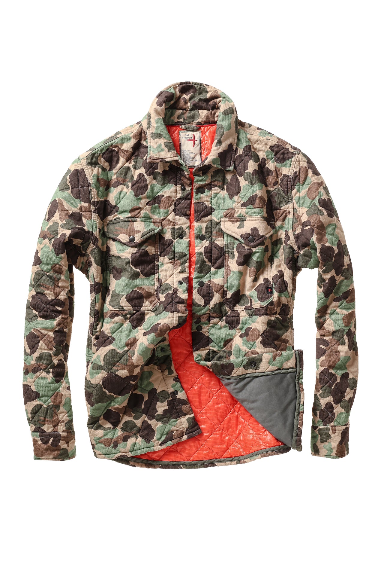 Quilted Flannel Shirt Jacket - Duck Camo
